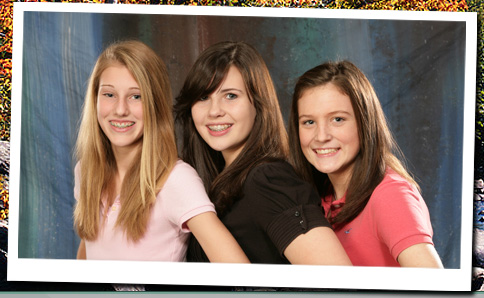 stock photo of a family with braces