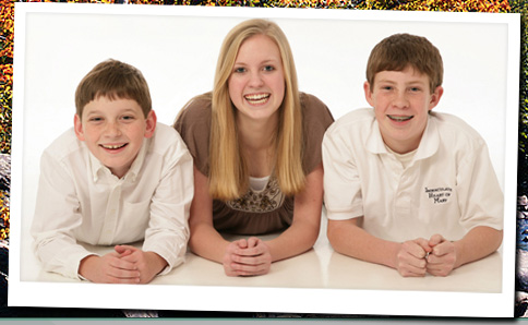 stock photo of a girl with a retainer